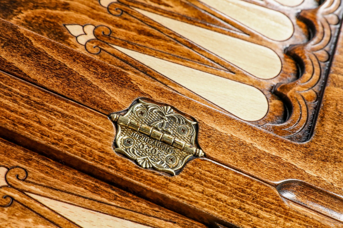 Handmade Wooden Backgammon Set with Etchmiadzin Cathedral and Ararat Outline, 50 cm - photo 10