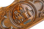Handmade Wooden Backgammon Set with Etchmiadzin Cathedral and Ararat Outline, 50 cm - photo 2