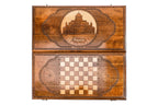 Handmade Wooden Backgammon Set with Church of St. Gayane, 60 cm - photo 11