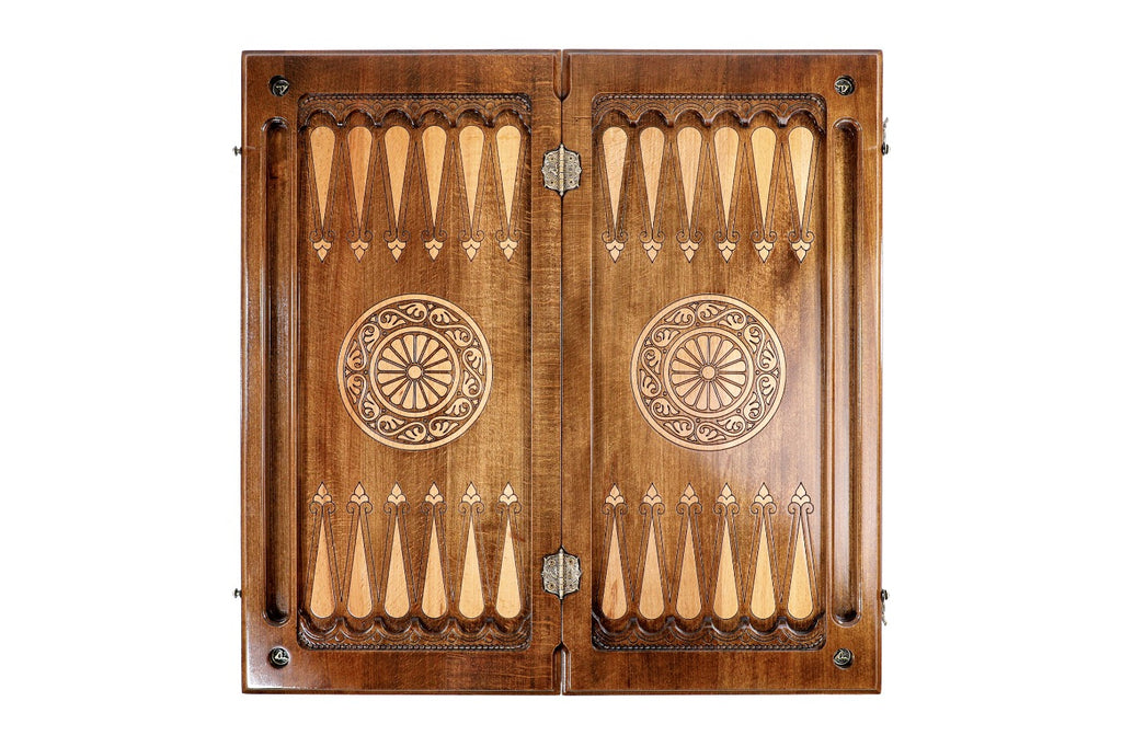 Handmade Wooden Backgammon Set with Etchmiadzin Cathedral, 60 cm - photo 12