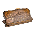 Handmade Wooden Backgammon Set with Khor Virap Monastery, Hayastan and Ararat Outline, 40 cm