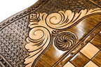 Handmade Wooden Backgammon Set with Khor Virap Monastery, Hayastan and Ararat Outline, 40 cm - photo 8