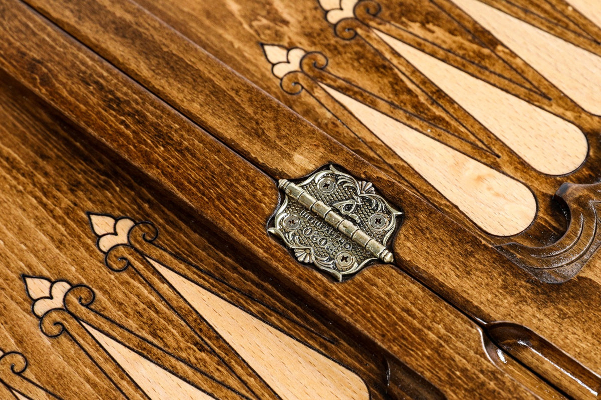 Handmade Wooden Backgammon Set with Khor Virap Monastery, Hayastan and Ararat Outline, 40 cm - photo 9