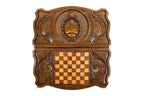 Handmade Wooden Backgammon Set with Argentine Coat of Arms, 60 cm - photo 11