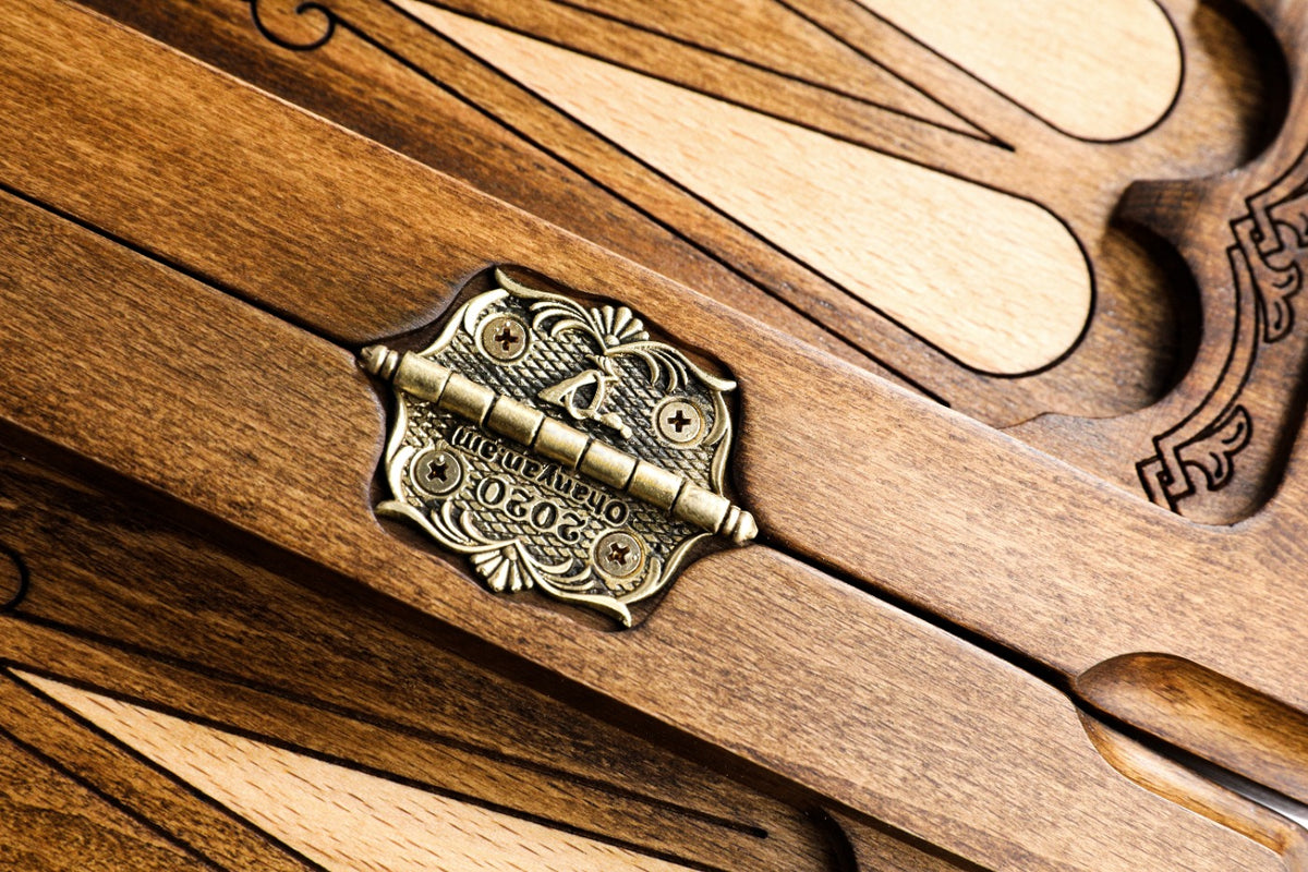 Handmade Wooden Backgammon Set with Argentine Coat of Arms, 60 cm - photo 9