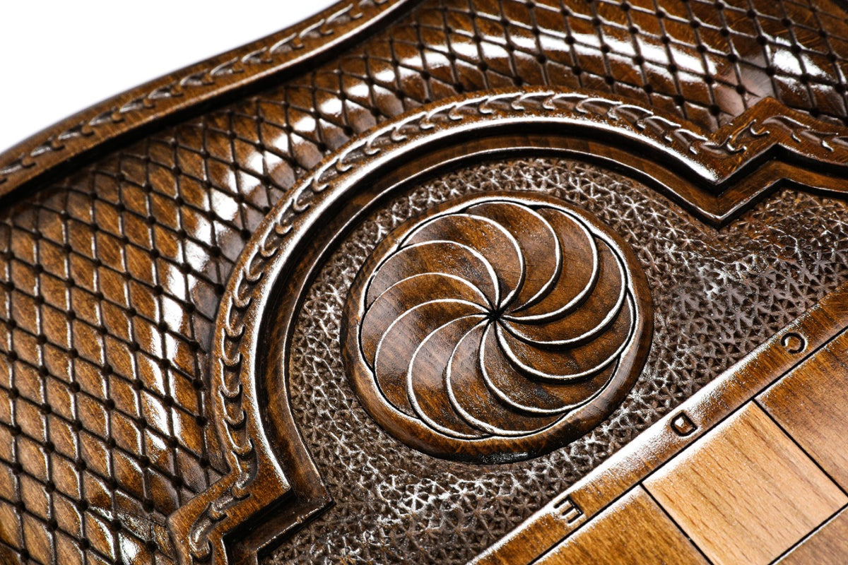Handmade Wooden Backgammon Set with Armenian Coat of Arms and Ararat Outline, 60 cm - photo 9
