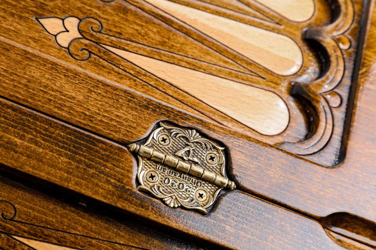 Handmade Wooden Backgammon Set with Armenian Coat of Arms and Ararat Outline, 60 cm - photo 10