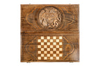 Handmade Wooden Backgammon Set with Armenian Coat of Arms, 60 cm - photo 10