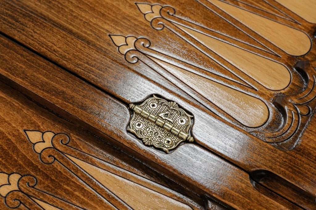 Handmade Wooden Backgammon Set with Armenian Coat of Arms, 60 cm - photo 11
