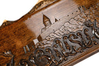 Handmade Wooden Backgammon Set with Khor Virap Monastery, Hayastan and Ararat Outline, 60 cm - photo 2