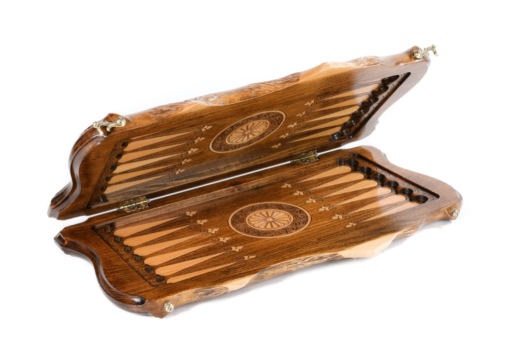 Handmade Wooden Backgammon Set with Church of St. Hripsime and Ararat Outline, 50 cm - photo 5