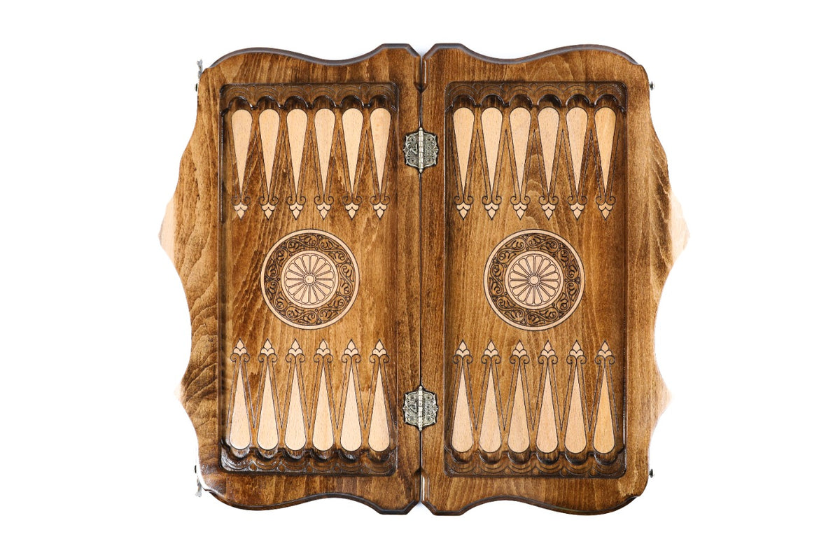 Handmade Wooden Backgammon Set with Church of St. Hripsime and Ararat Outline, 50 cm - photo 12