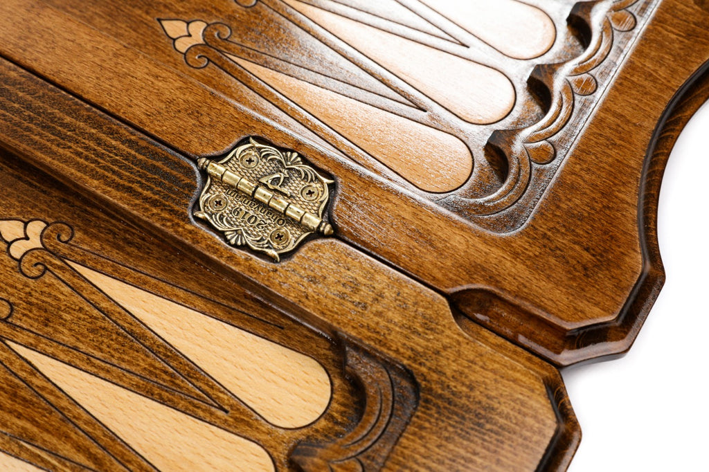 Handmade Wooden Backgammon Set with Church of St. Hripsime and Ararat Outline, 50 cm - photo 9