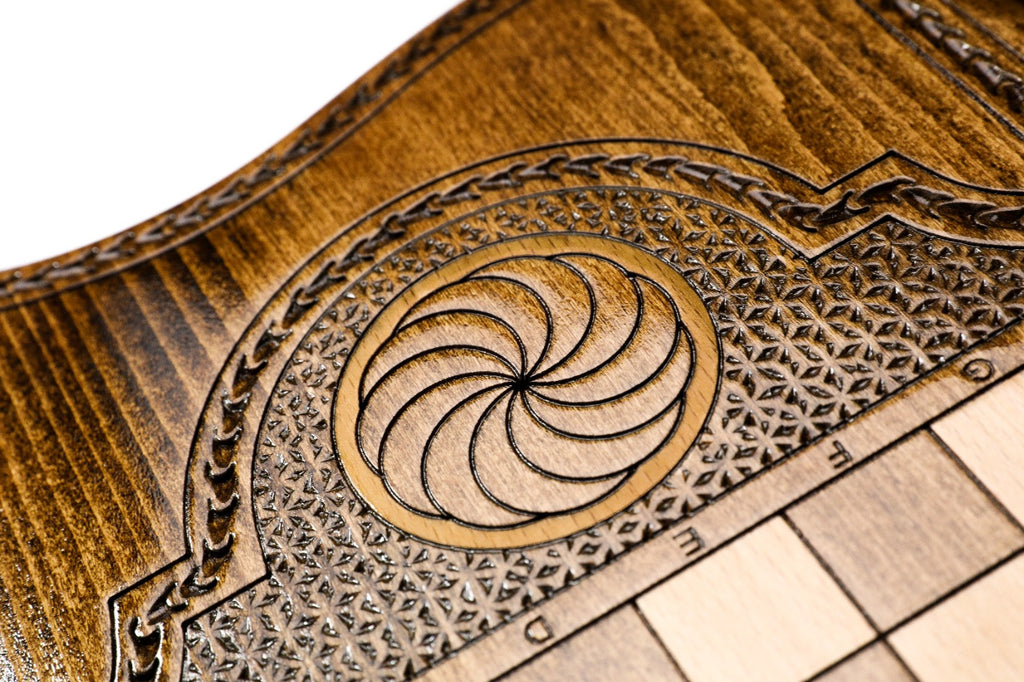 Handmade Wooden Backgammon Set with Church of St. Hripsime and Ararat Outline, 50 cm - photo 10