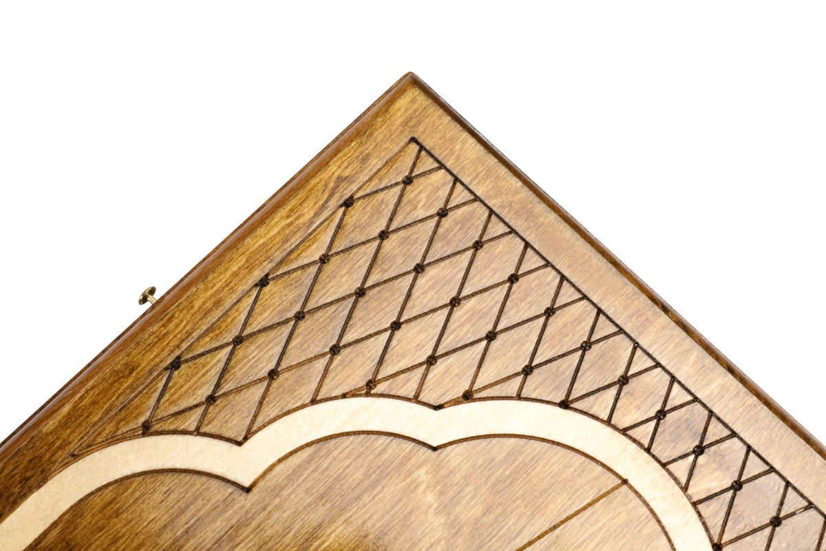 Handmade Wooden Backgammon Set with Mount Ararat, 50 cm - photo 7
