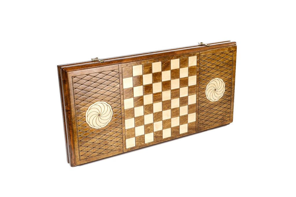 Handmade Wooden Backgammon Set with Mount Ararat, 50 cm - photo 4
