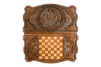 Handmade Wooden Backgammon Set with Uzbekistan Coat of Arms, 60 cm - photo 11
