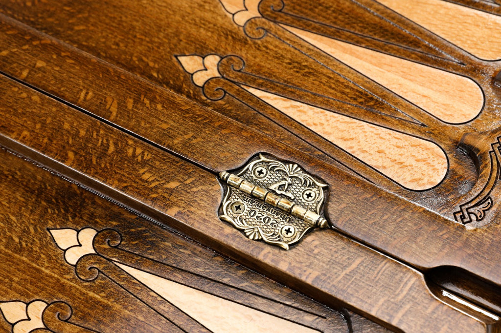 Handmade Wooden Backgammon Set with Uzbekistan Coat of Arms, 60 cm - photo 9