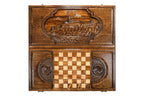 Handmade Wooden Backgammon Set with Khor Virap Monastery, 60 cm - photo 11