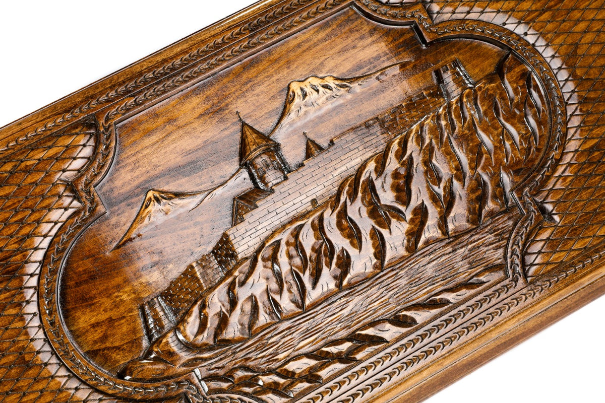 Handmade Wooden Backgammon Set with Khor Virap Monastery, 60 cm - photo 2