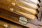 Handmade Wooden Backgammon Set with Chechen Coat of Arms, 60 cm - photo 9