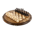 Circular Chess Set, 40 cm (Model 21509) – handmade wooden chess set by Hrachya Ohanyan