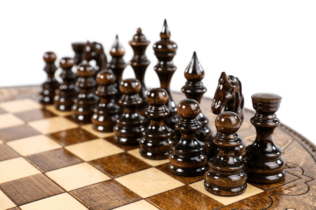 Handmade Wooden Circular Chess Set, 40 cm - photo 8