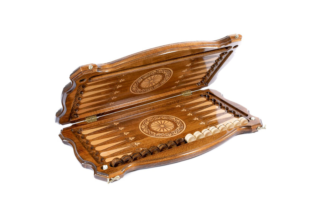 Handmade Wooden Backgammon Set with Vardan Mamikonyan, 60 cm - photo 5