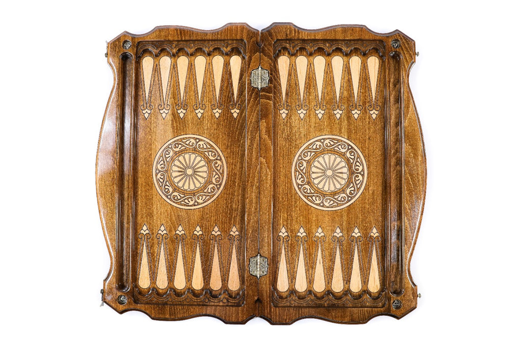 Handmade Wooden Backgammon Set with Vardan Mamikonyan, 60 cm - photo 12
