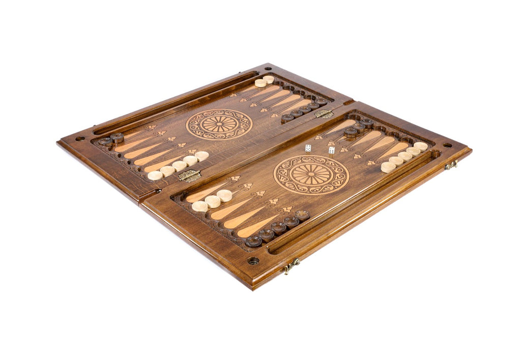 Handmade Wooden Backgammon Set with Noravank Monastery, 60 cm - photo 3