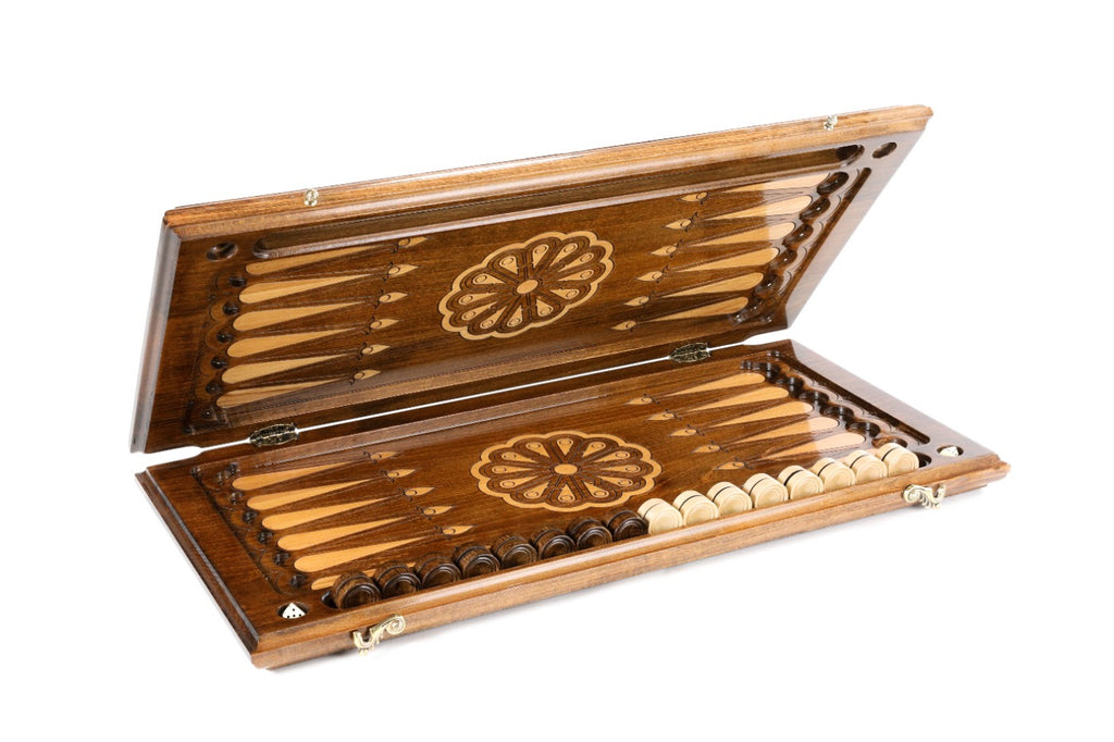 Handmade Wooden Backgammon Set with David of Sassoun, 60 cm - photo 5