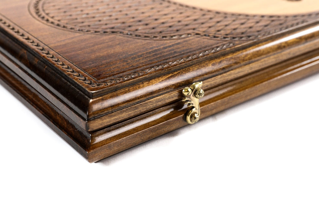 Handmade Wooden Backgammon Set with David of Sassoun, 60 cm - photo 7