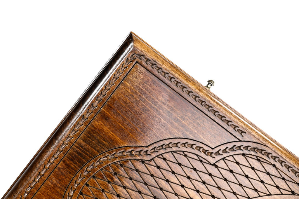 Handmade Wooden Backgammon Set with David of Sassoun, 60 cm - photo 8