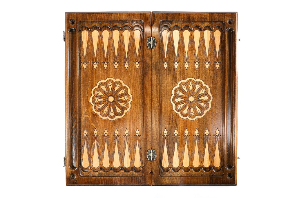 Handmade Wooden Backgammon Set with David of Sassoun, 60 cm - photo 12