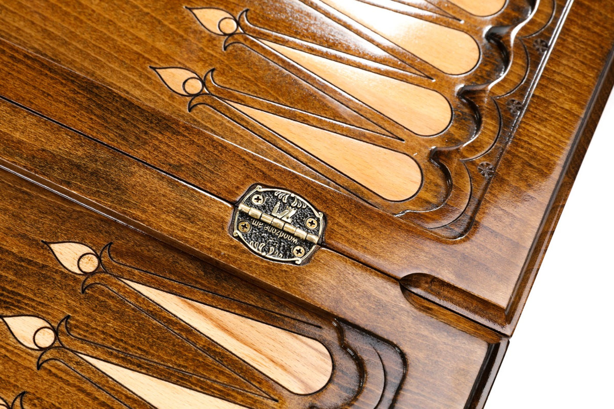 Handmade Wooden Backgammon Set with David of Sassoun, 60 cm - photo 10