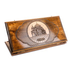 Handmade Wooden Backgammon Set with Church of St. Hripsime, 60 cm (Model 11963)