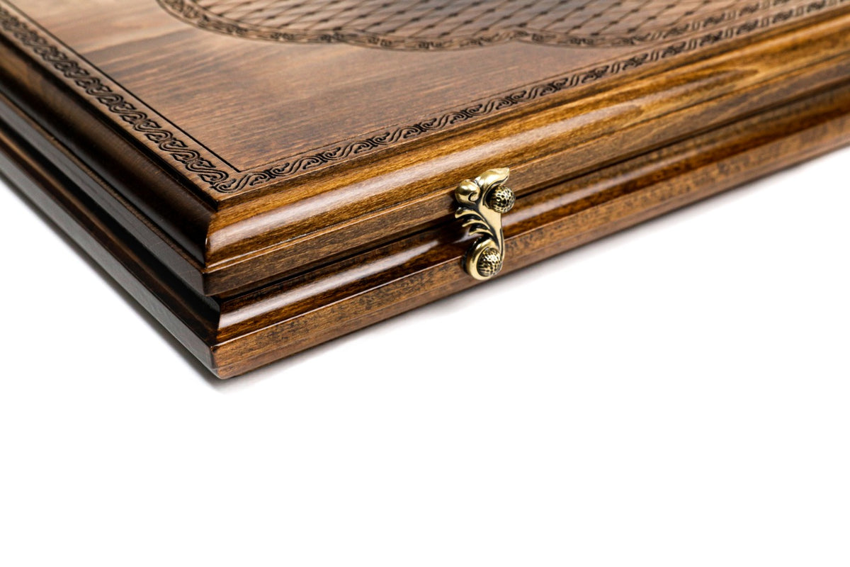 Handmade Wooden Backgammon Set with Church of St. Hripsime, 60 cm - photo 7