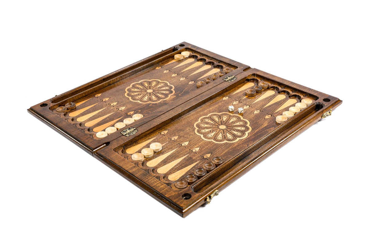 Handmade Wooden Backgammon Set with Church of St. Hripsime, 60 cm - photo 3