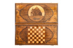 Handmade Wooden Backgammon Set with Church of St. Hripsime, 60 cm - photo 11