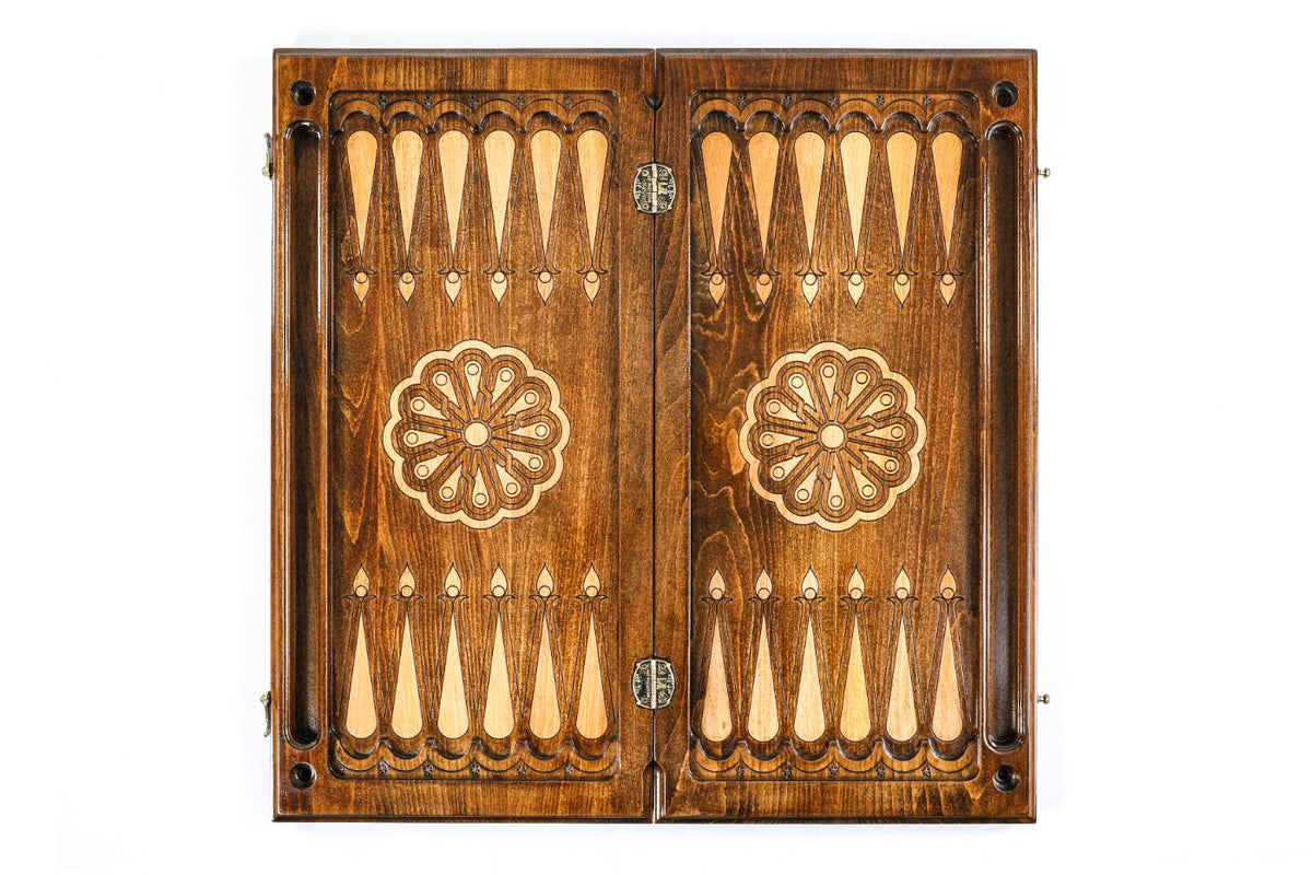 Handmade Wooden Backgammon Set with Church of St. Hripsime, 60 cm - photo 12