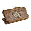 Handmade Wooden Backgammon Set with Armenian Coat of Arms and Ararat Outline, 40 cm (Model 11827)