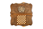 Handmade Wooden Backgammon Set with Armenian Coat of Arms and Ararat Outline, 40 cm - photo 11
