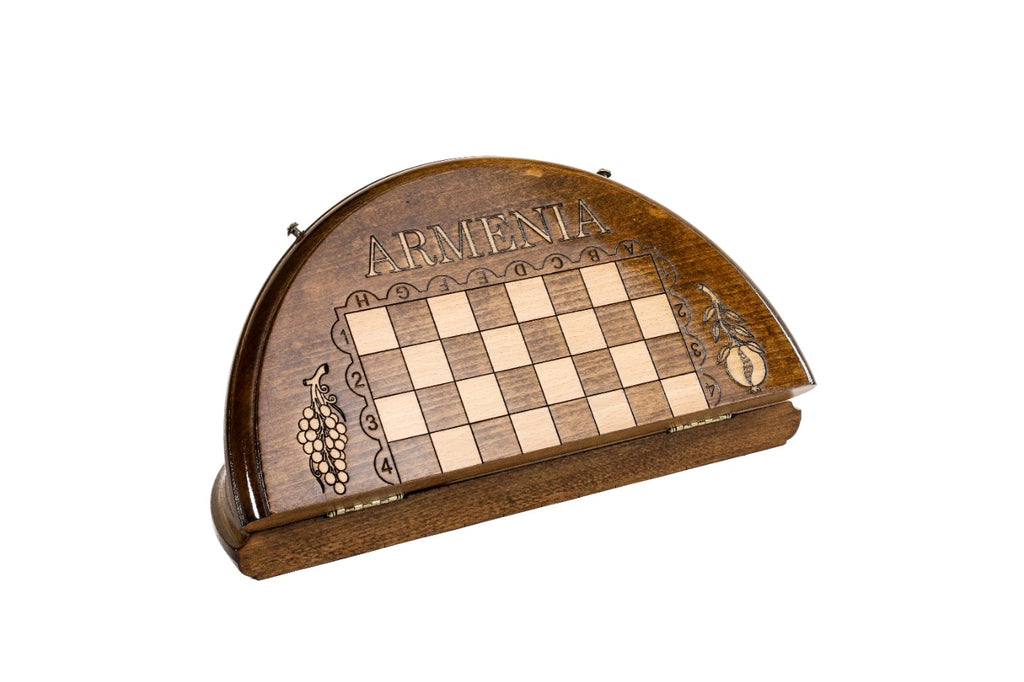 Handmade Wooden Circular Chess Set, 30 cm - photo 4