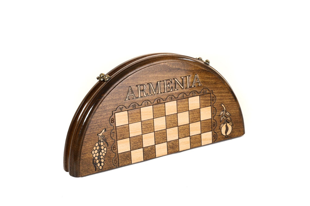 Handmade Wooden Circular Chess Set, 30 cm - photo 6