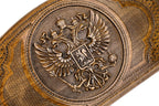 Handmade Wooden Backgammon Set with Russian Coat of Arms, 60 cm - photo 2