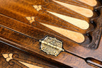 Handmade Wooden Two-Sided Backgammon Set with Georgian Coat of Arms, 60 cm - photo 10