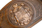 Handmade Wooden Two-Sided Backgammon Set with Georgian Coat of Arms, 60 cm - photo 2