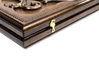 Handmade Wooden Backgammon Set with Rococo Pattern, 60 cm - photo 7