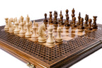Handmade Wooden Chess and Backgammon Set with Ornamental Braid Pattern, 60 cm - photo 2