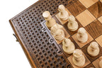Handmade Wooden Chess and Backgammon Set with Ornamental Braid Pattern, 60 cm - photo 11